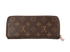 Clemence Wallet, &pound;350, Accessories, Brown, Coated Canvas, Back view